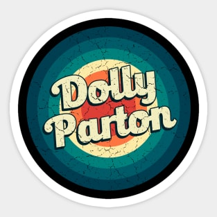 Graphic Dolly Name Retro Vintage Circle Sticker